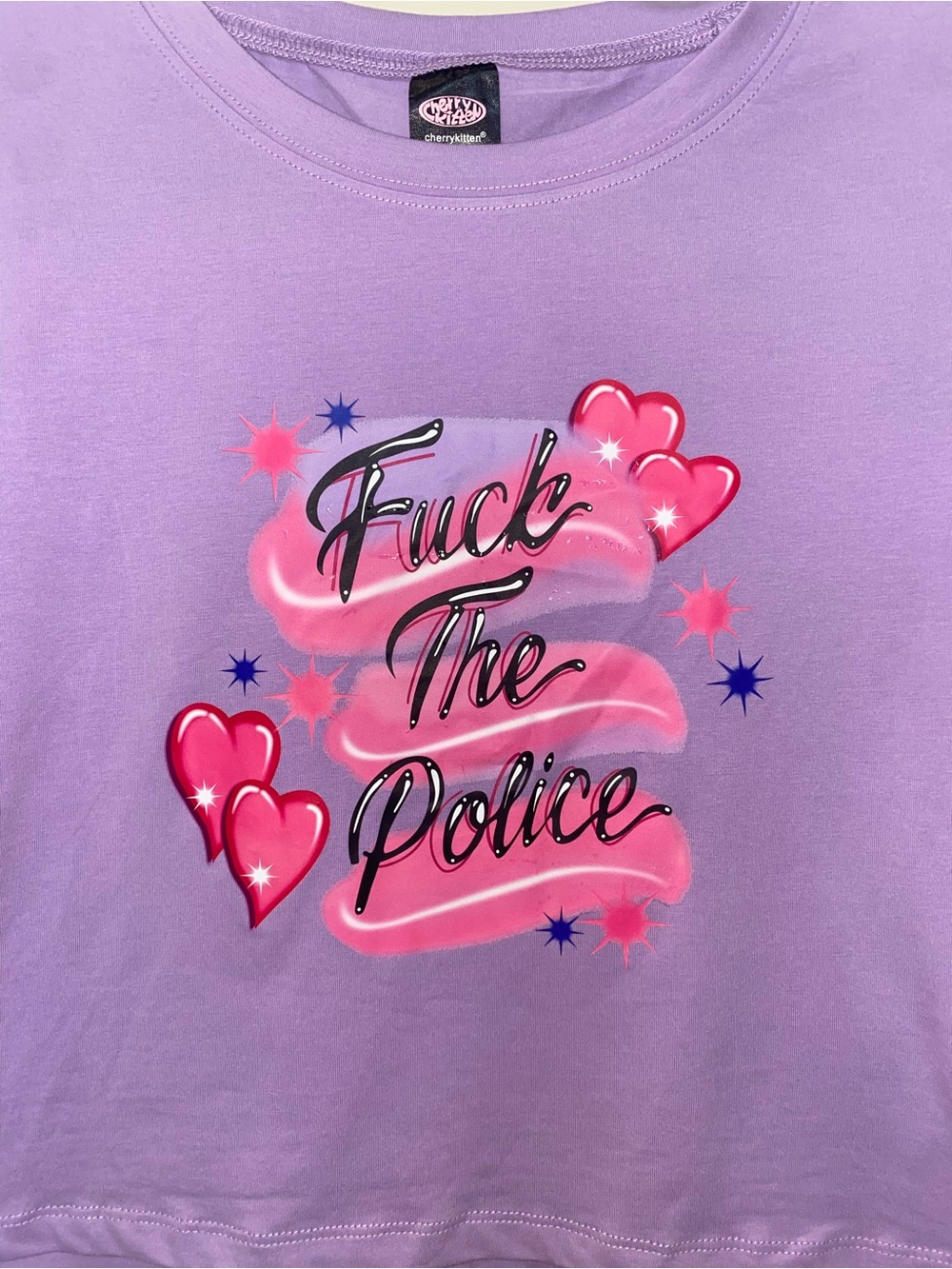 Y2K Purple Graphic Baby Tee - Picture 2 of 5